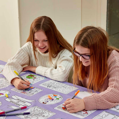 Eat Sleep Doodle Heroines of History Colour & Learn Tablecloth
