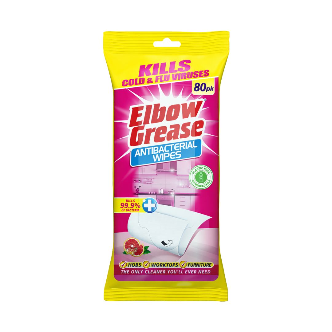Elbow Grease Antibacterial Wipes Pink Blush