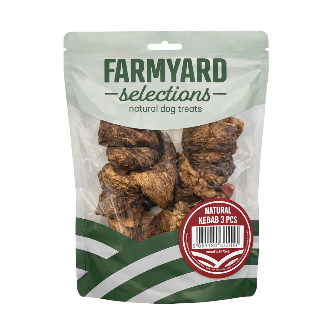 Farmyard Selections Natural Dog Treat Buffalo Kebabs