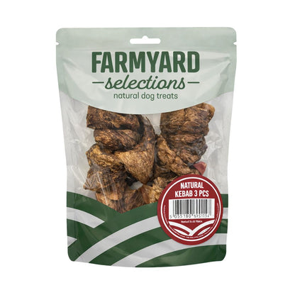 Farmyard Selections Natural Dog Treat Buffalo Kebabs