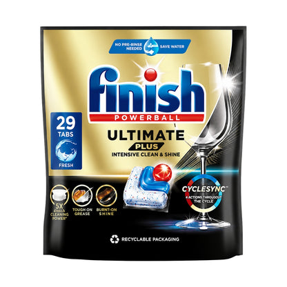 Finish Powerball Ultimate Plus All In 1 Fresh Dishwasher Tablets