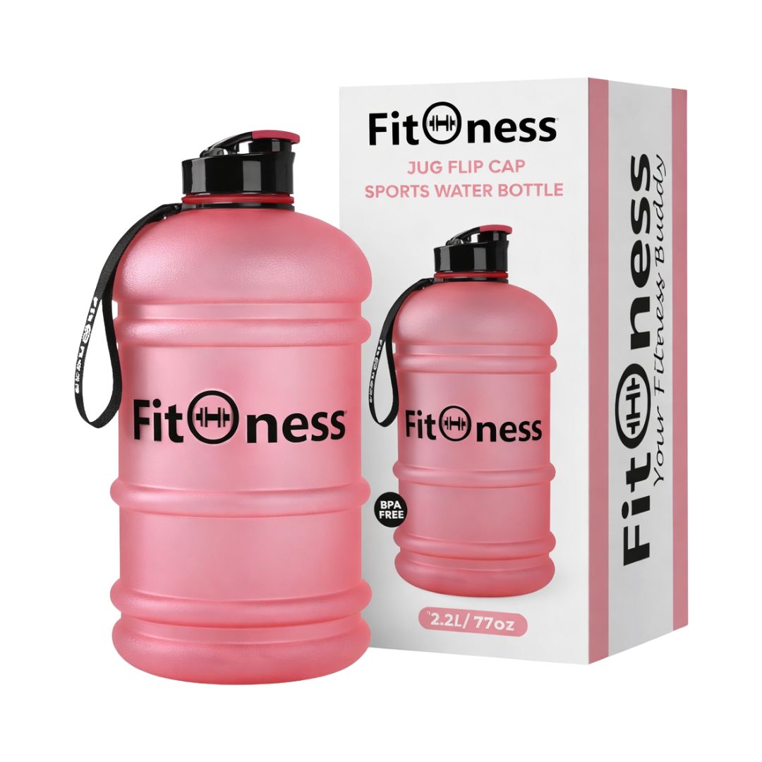 Pink Fitness Jug Flip Cap Large Sports Water Bottle