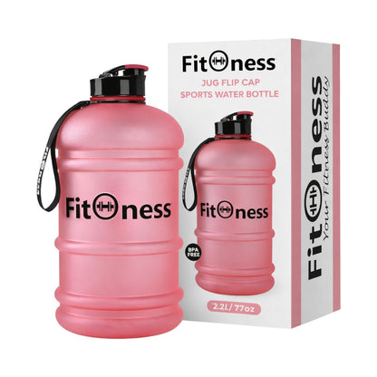 Pink Fitness Jug Flip Cap Large Sports Water Bottle