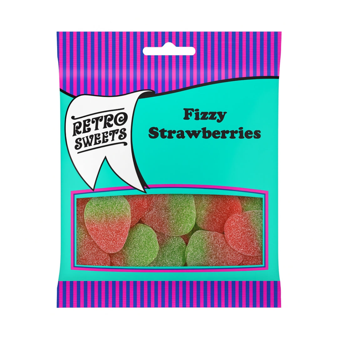 Retro Pick N Mix Sweets Fizzy Strawberries