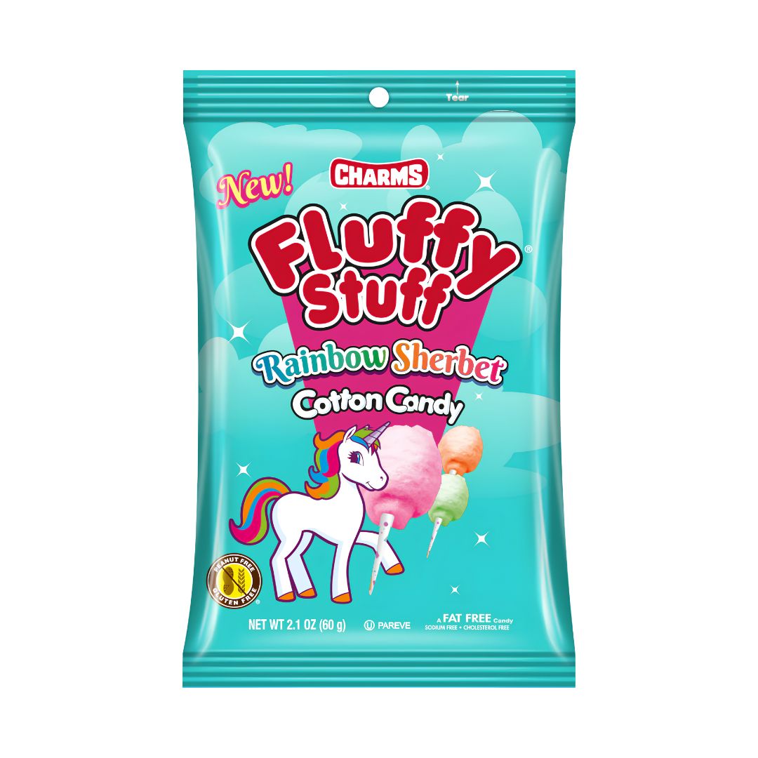 USA Sweets Charms Fluffy Stuff Rainbow Sherbet Cotton Candy