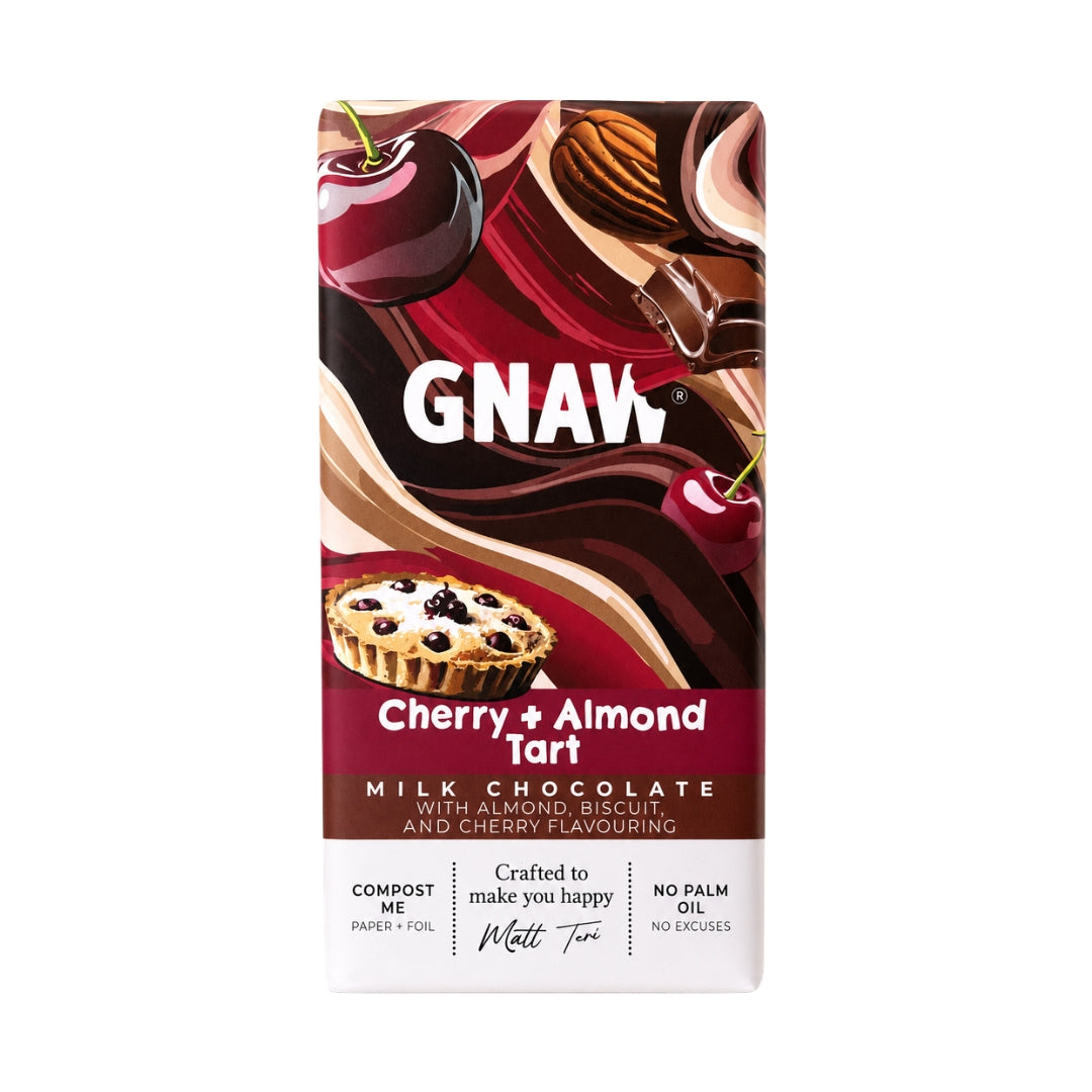 Gnaw Cherry + Almond Tart Milk Chocolate