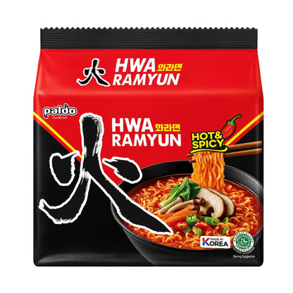 Paldo HWA Ramyun Hot & Spicy Korean Instant Noodles