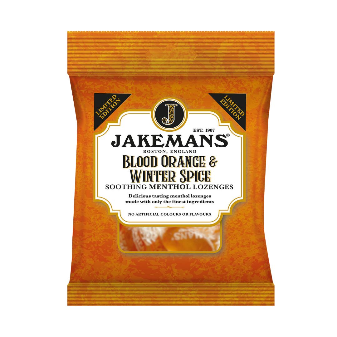 Jakemans Blood Orange & Winter Spice Soothing Menthol Lozenges