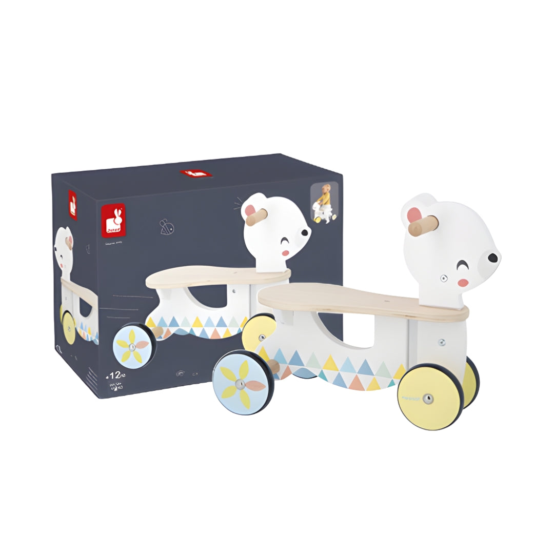 Janod Pure Bear Wooden Ride-On Carrier