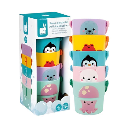 Janod Activities Ocean Splash Bath Time Buckets