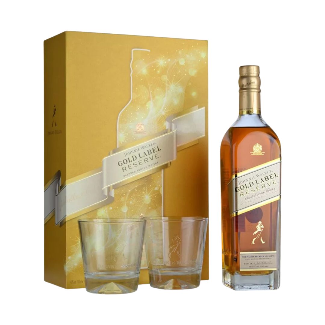 Johnnie Walker Gold Label Reserve Gift Set With 2 Glasses