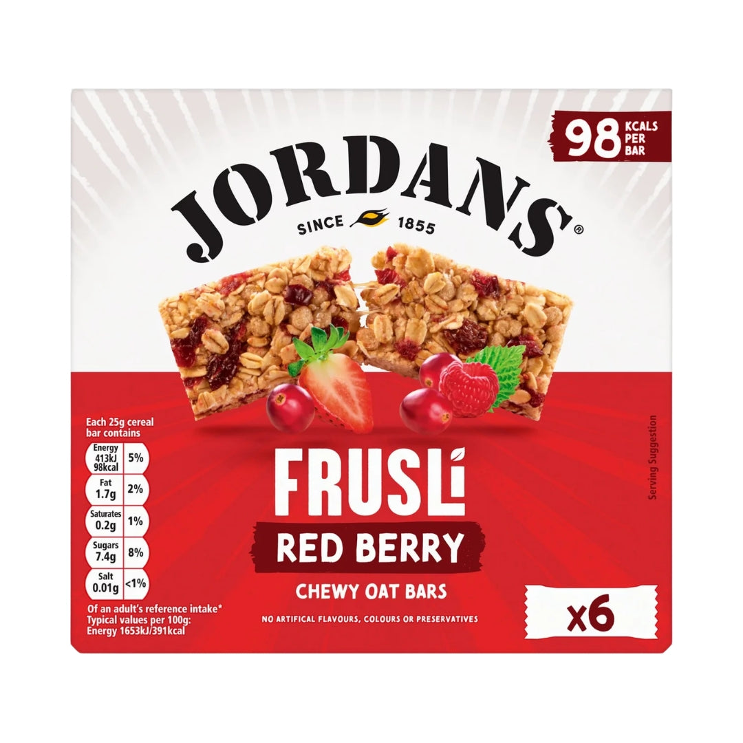 Jordans Frusli Juicy Red Berry Chewy Oat Bars
