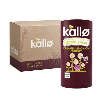 Kallo Lentil & Pea Veggie Cakes Caramelised Onion Chutney
