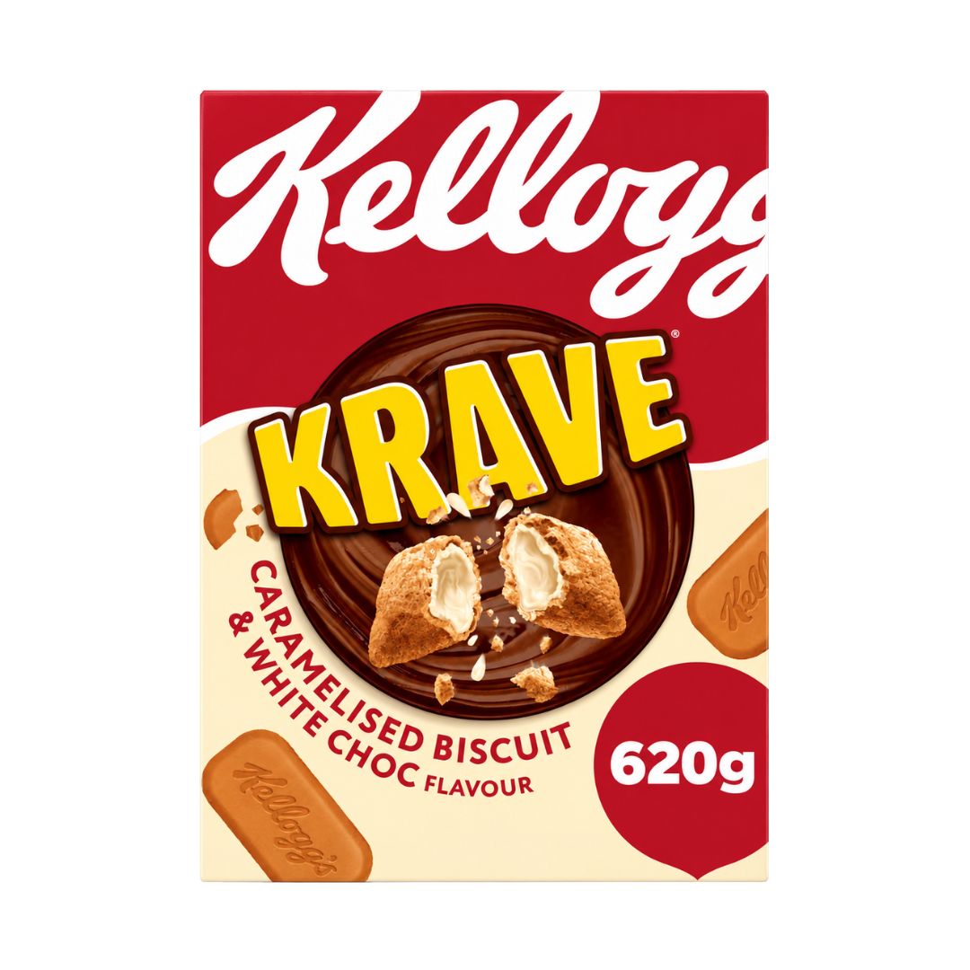Kellogg's Krave Caramelised Biscuit & White Chocolate Cereal