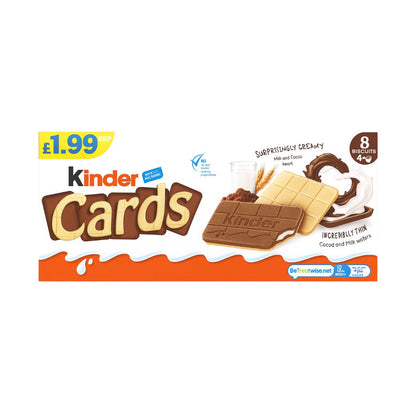 Kinder Cards Cocoa & Milk Biscuit Wafers