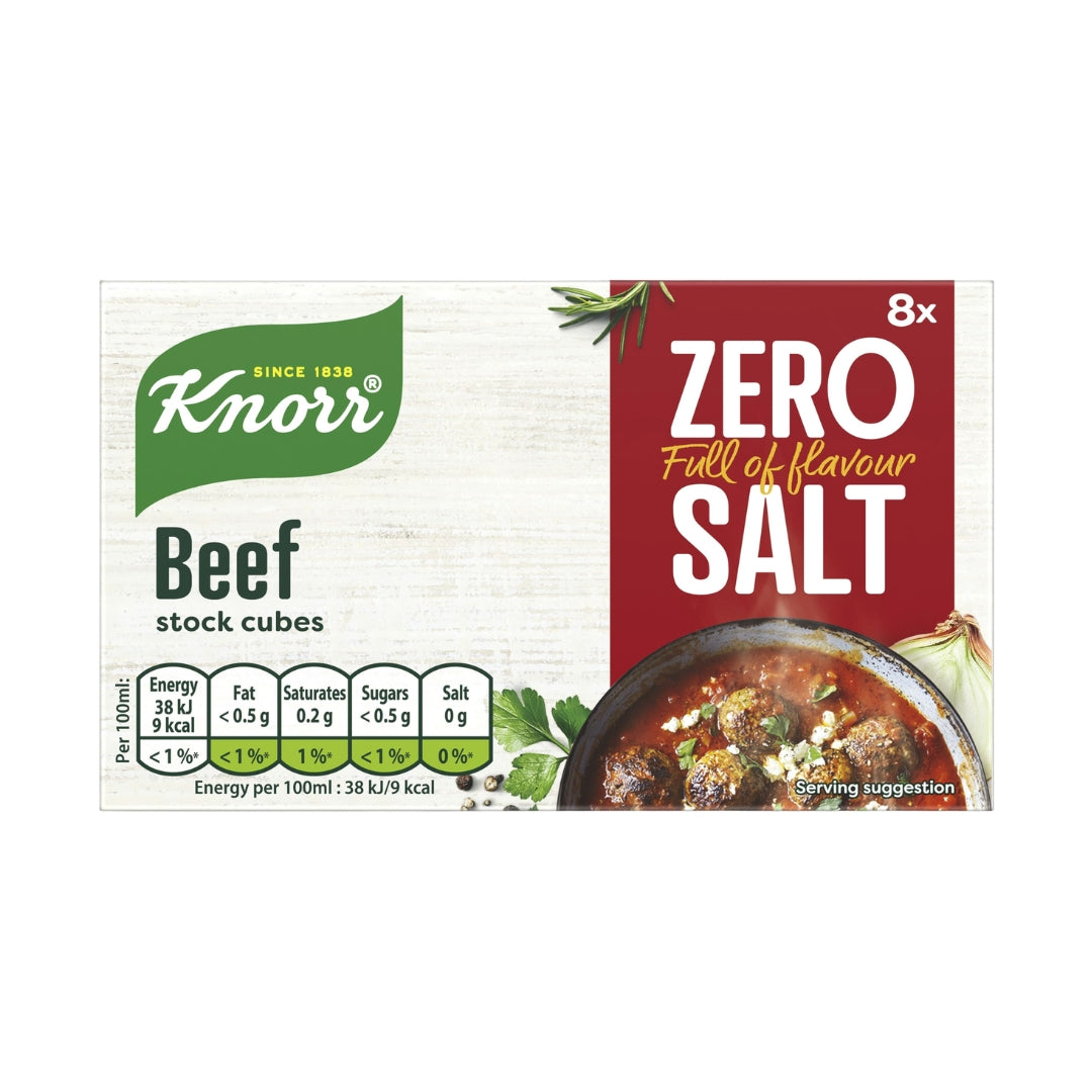Knorr Zero Salt Beef Stock Cubes