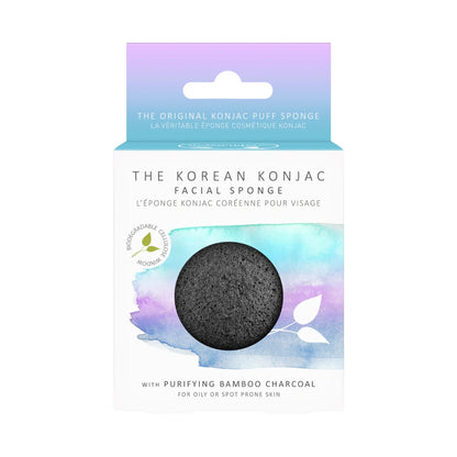 Konjac Premium Heart Bamboo Charcoal Sponge