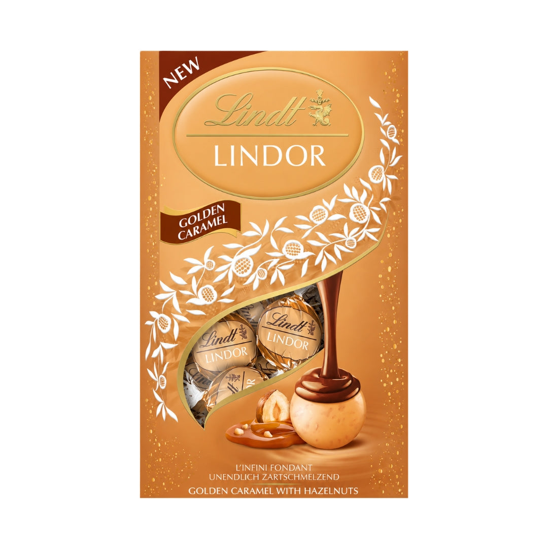 Lindt LINDOR Golden Caramel Hazelnut Truffles
