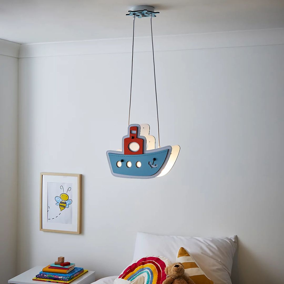 Litecraft Glow Boat Pendant Kids Ceiling Light