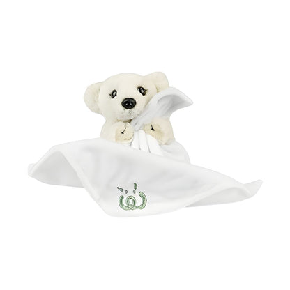 Living Nature Baby Polar Bear Plush Toy with Comforter Blanket