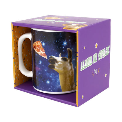 Llama in Space Pizza Edition Mug