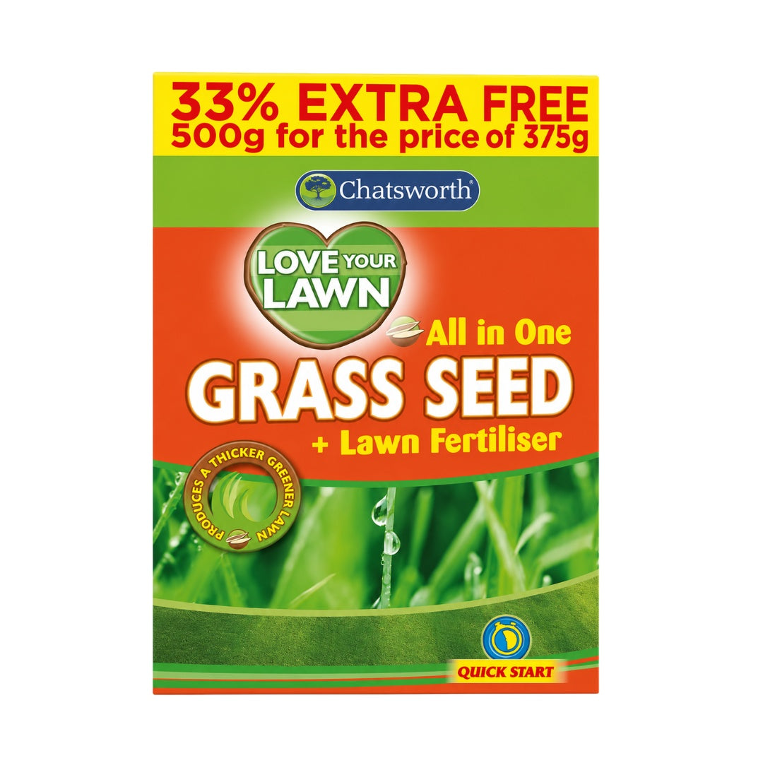 Chatsworth Love Your Lawn All In One Grass Seed Fertiliser