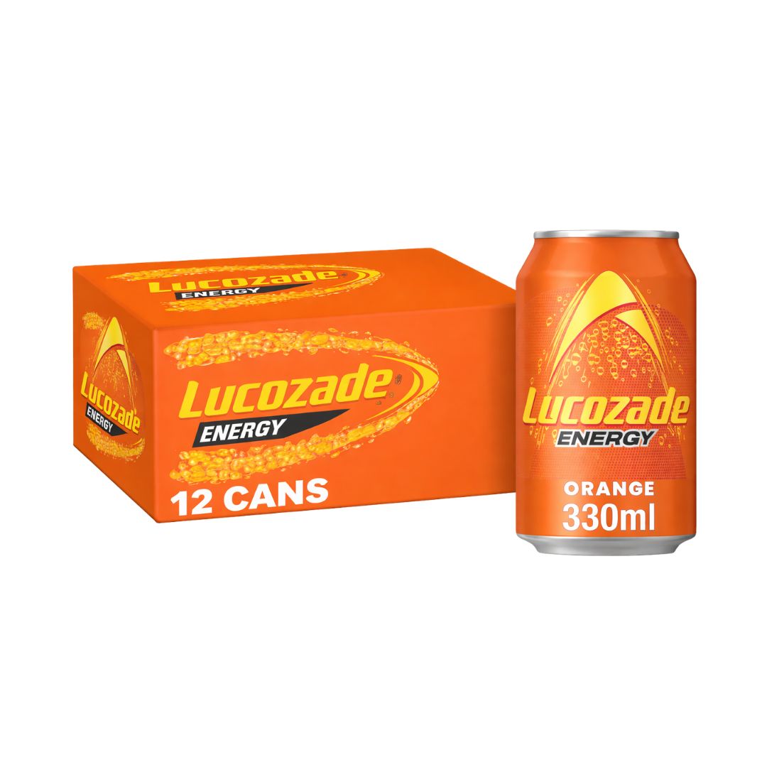Lucozade Energy Drink Orange Cans