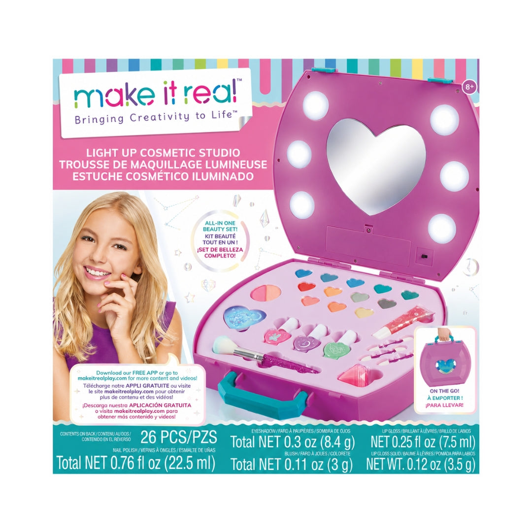 Make It Real Light-Up Cosmetic Studio 25 Piece Set