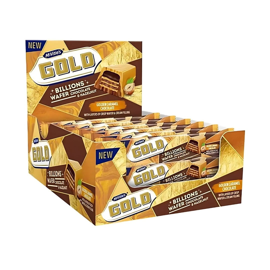 McVitie's Gold Billions Wafer Chocolate & Hazelnut Bars