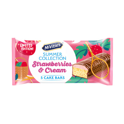 McVitie's Summer Collection Strawberries & Cream Cake Bars