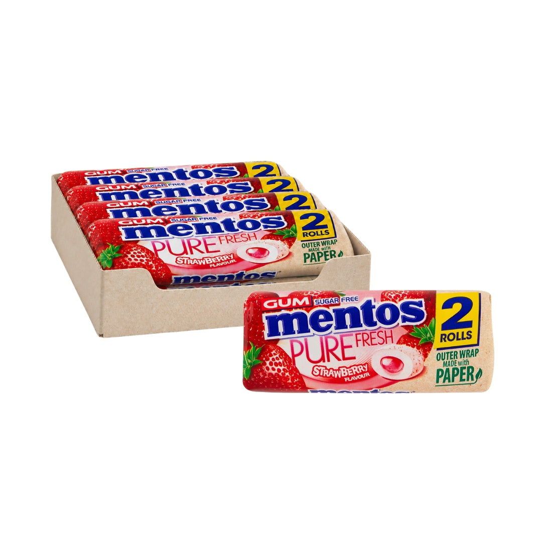 Mentos Pure Fresh Strawberry Flavour Sugar Free Gum