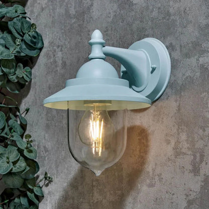 Zink Leek Mini Fisherman’s Wall Lantern Pale Blue