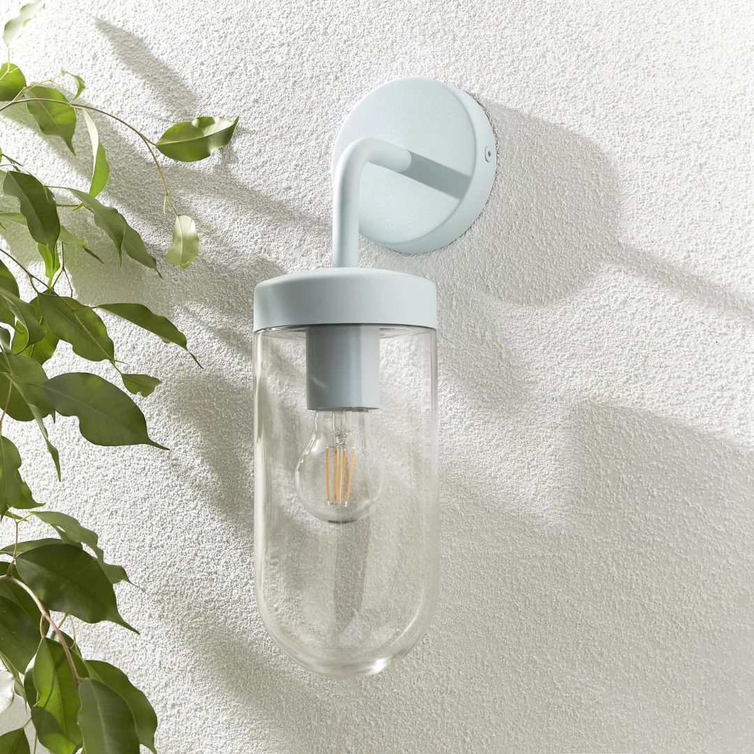 Zink Mount Outdoor Wall Lantern Light Blue