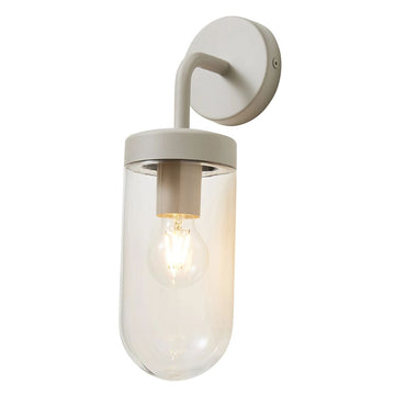 Zink Mount Outdoor Wall Lantern Matt Light Grey