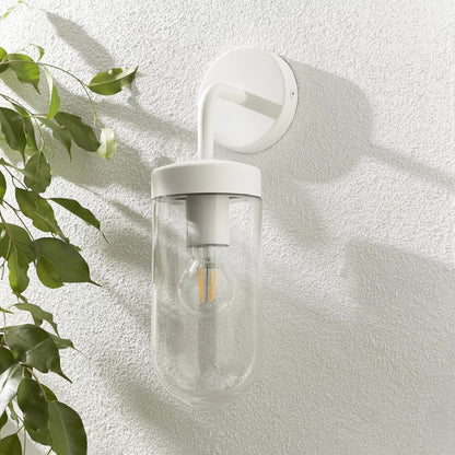 Zink Mount Outdoor Wall Lantern Matt Ivory