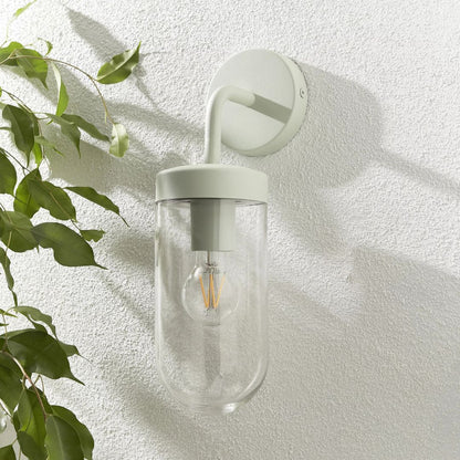 Zink Mount Outdoor Wall Lantern Matt Mint
