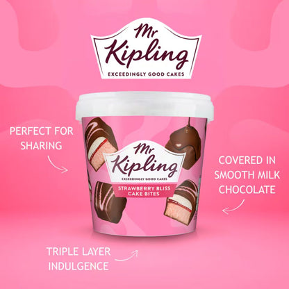 Mr Kipling Strawberry Bliss Mini Cake Bites Tub