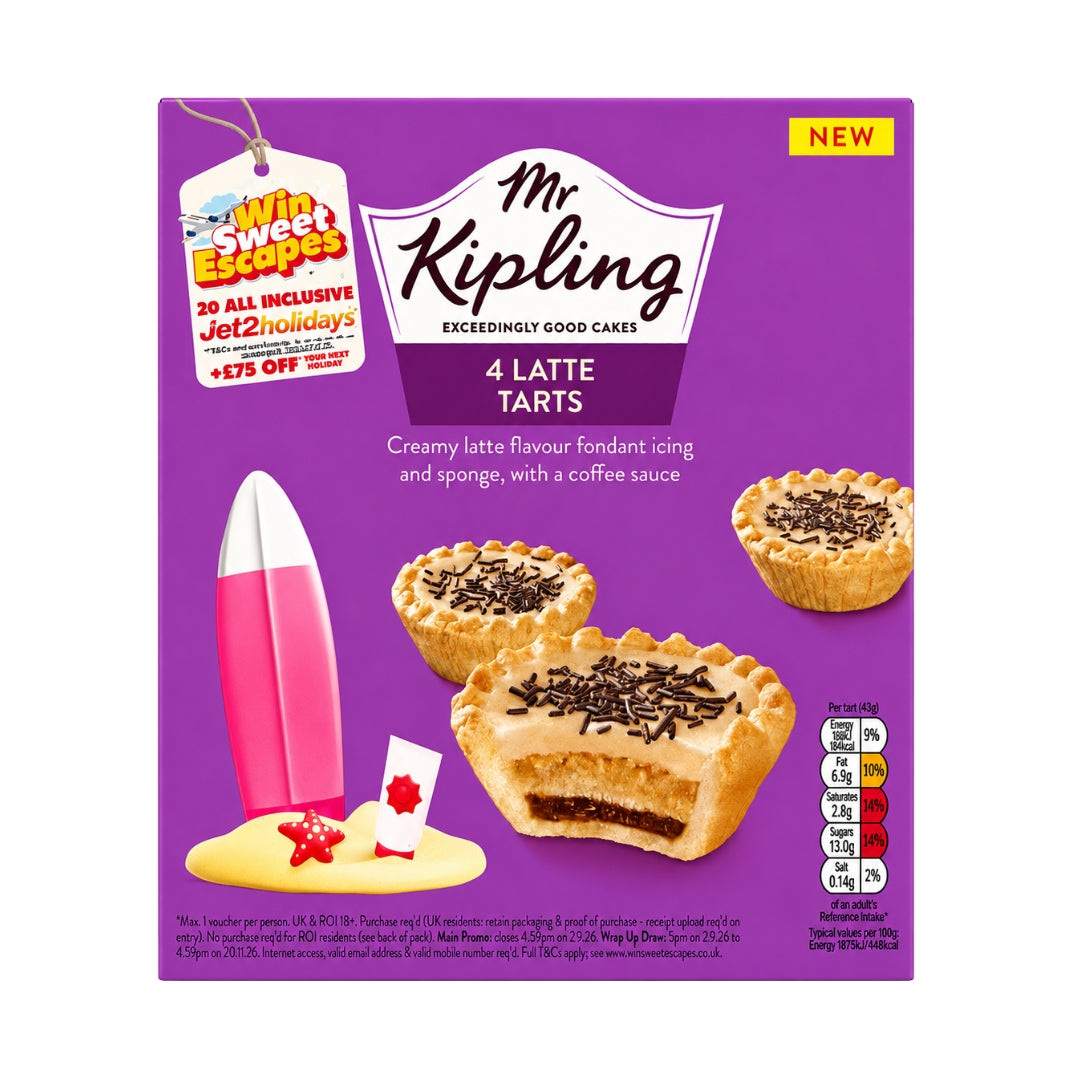 Mr Kipling Latte Tarts 4 Pack