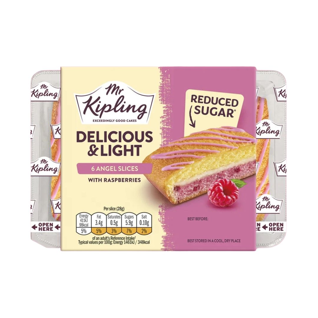 Mr Kipling Deliciously Light Angel Slices with Raspberries