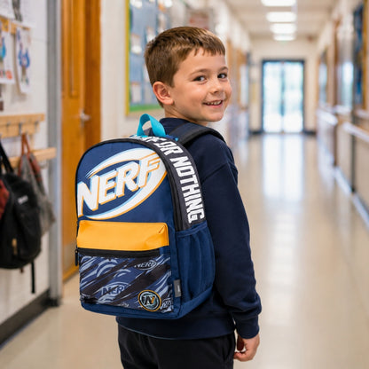 Nerf Nation Backpack with Padded Straps & Mesh Side Pockets