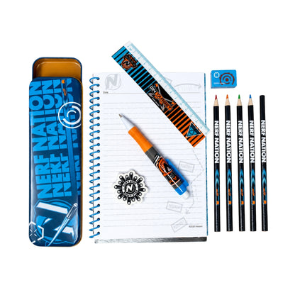 Nerf Nation Bumper Stationery Set with Tin Pencil Case