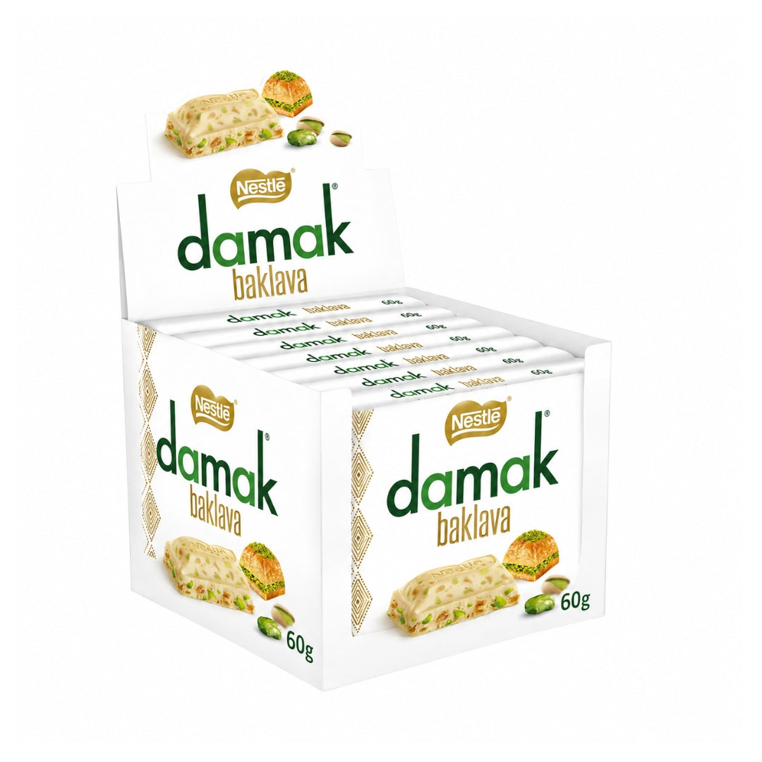 Nestlé Damak Baklava White Chocolate Bars With Pistachios