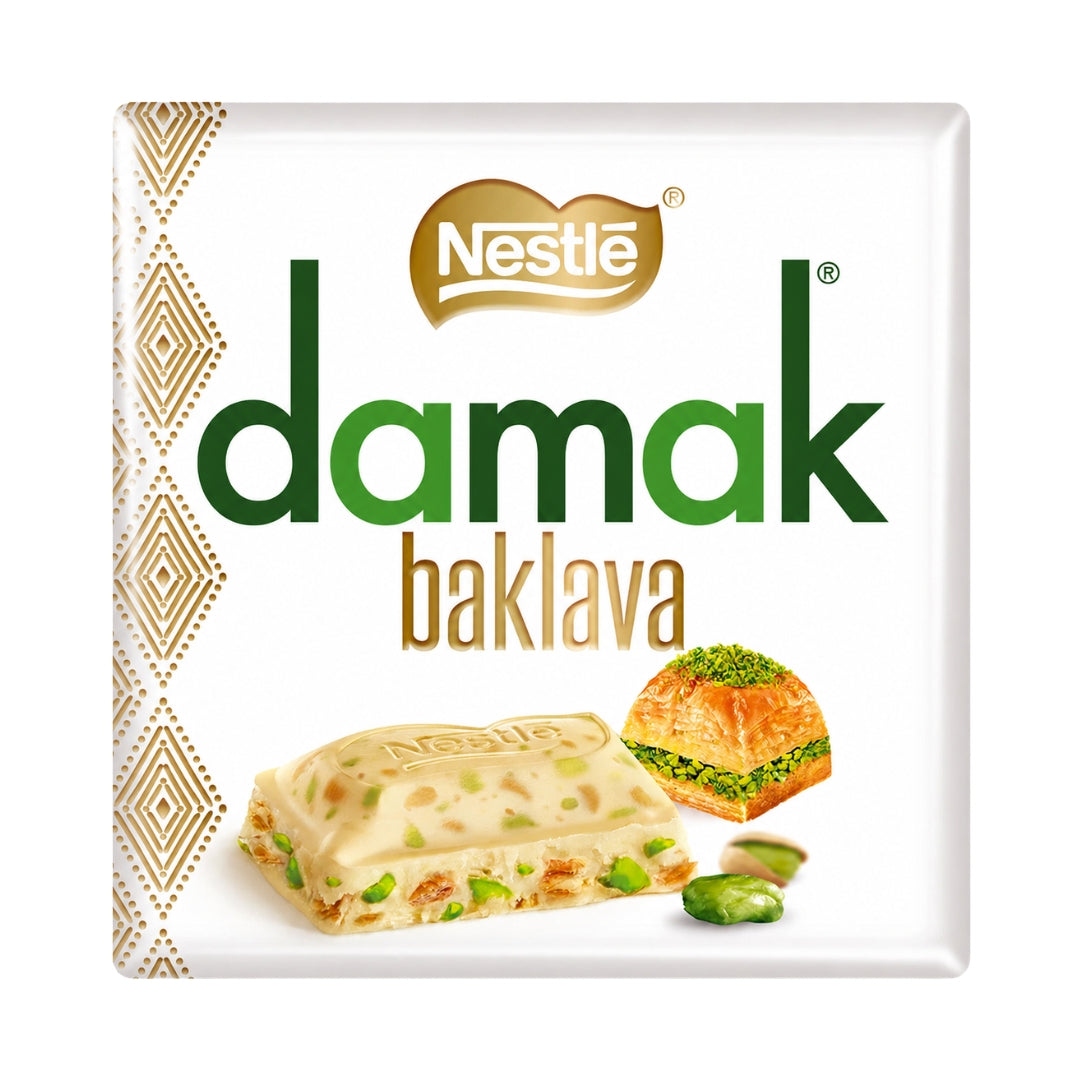 Nestlé Damak Baklava White Chocolate Bars With Pistachios
