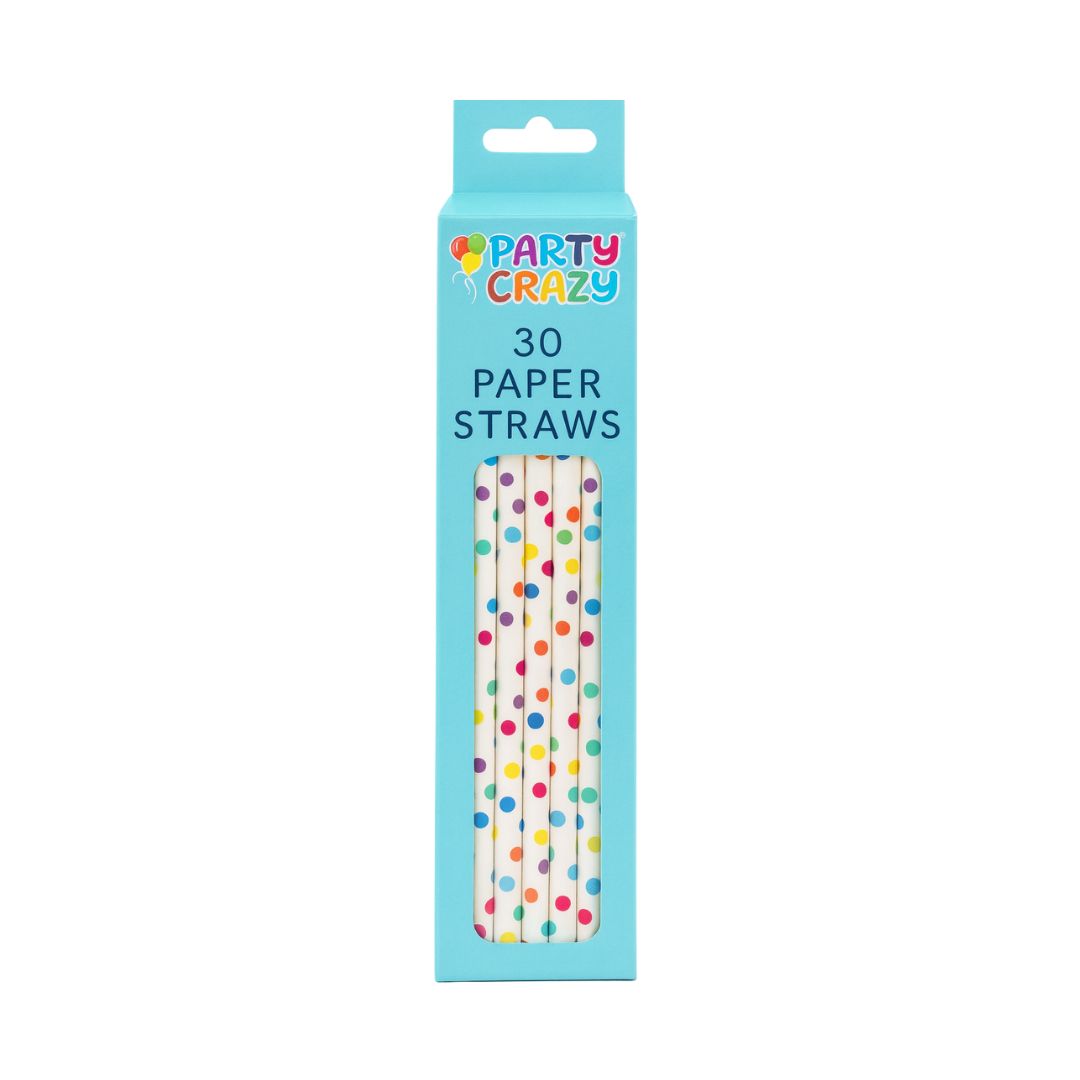 Birthday Party Crazy Paper Drinking Straws