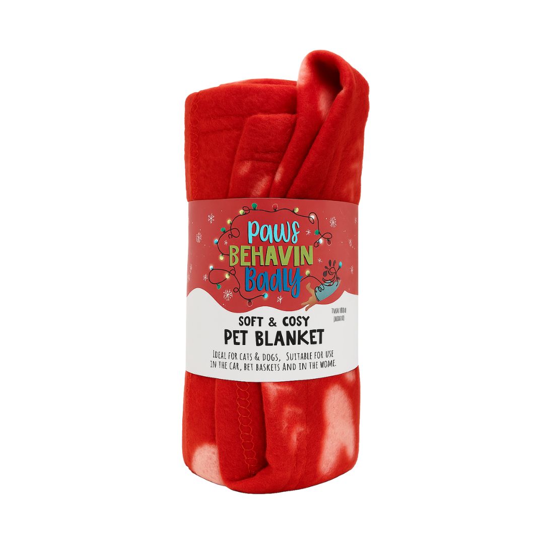 Paws Behavin’ Badly Soft & Cosy Xmas Pet Blanket