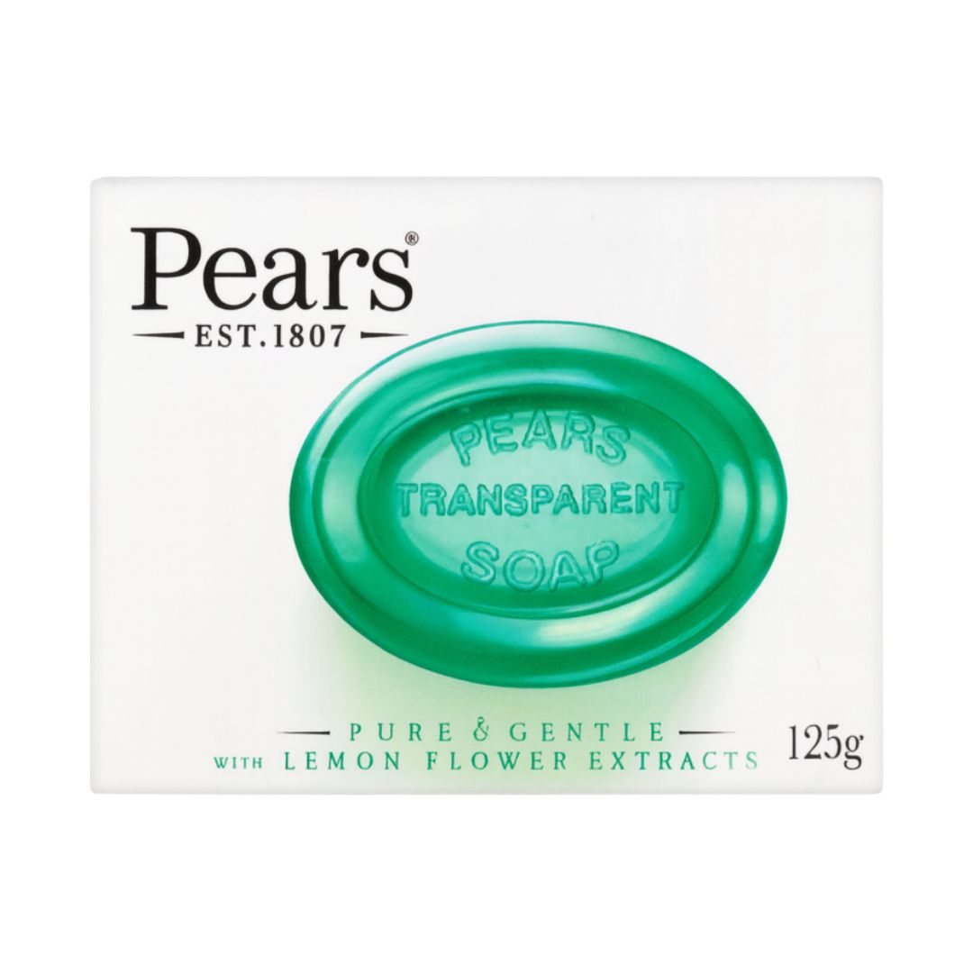 Pears Green Pure & Gentle with Lemon Flower Extracts Transparent Soaps