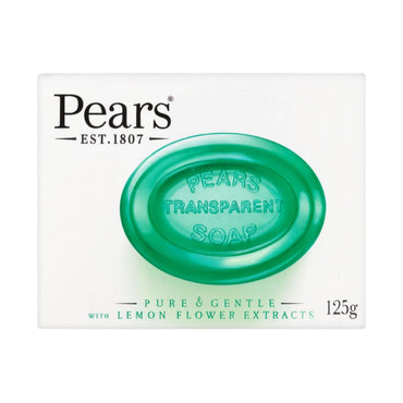 Pears Green Pure & Gentle with Lemon Flower Extracts Transparent Soaps