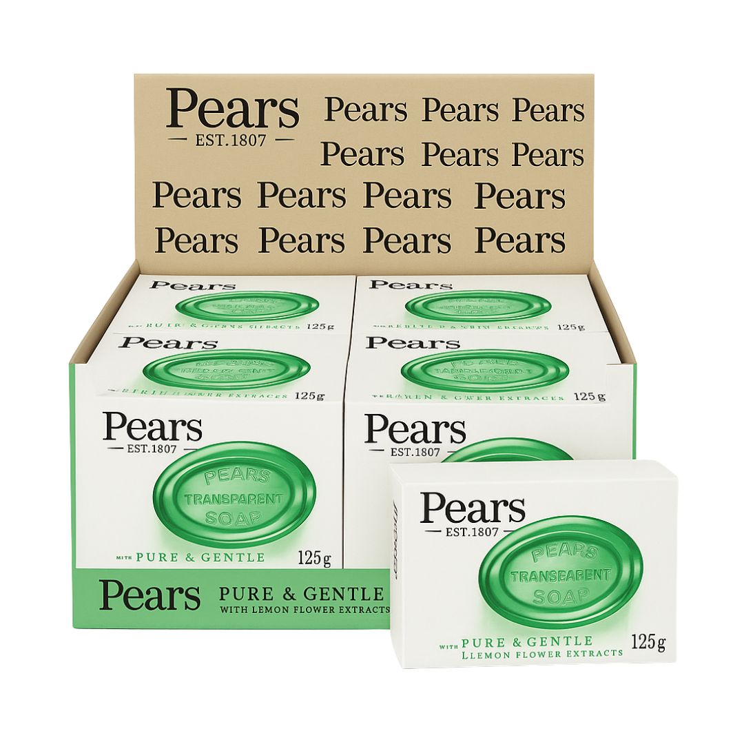 Pears Green Pure & Gentle with Lemon Flower Extracts Transparent Soaps