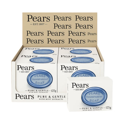Pears Blue Pure & Gentle with Mint Extracts Transparent Soaps