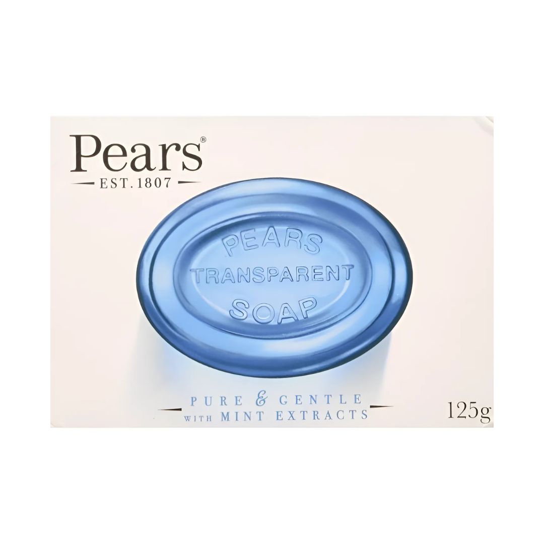 Pears Blue Pure & Gentle with Mint Extracts Transparent Soaps